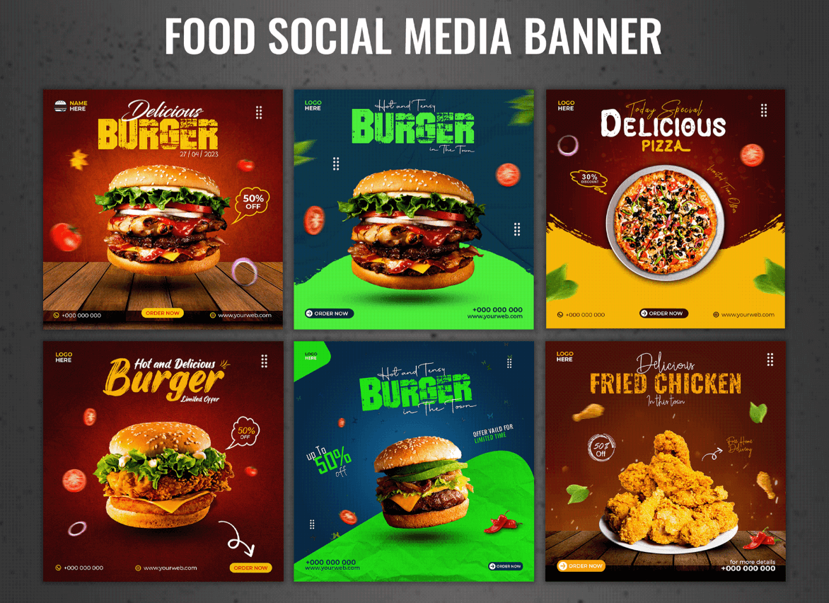 Restaurant food banner opt. Digital Menu Design Services in Kenya