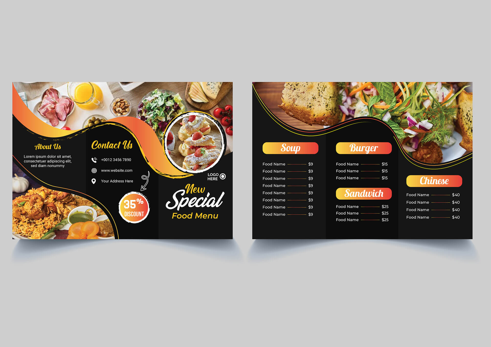 social media restaurant menu designs opt