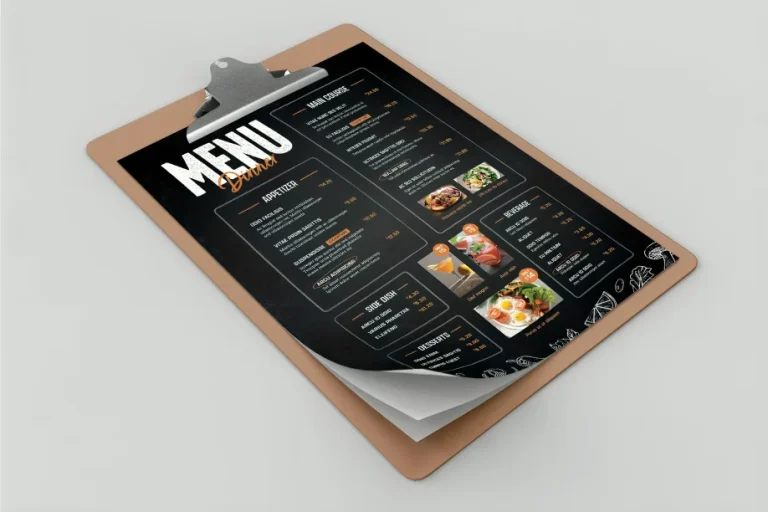 restaurant menu design in Nairobi